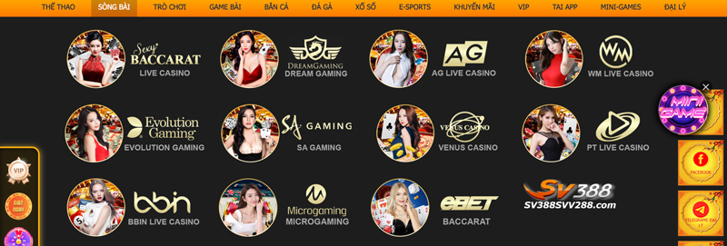 Sảnh chơi Casino trực tuyến BK8